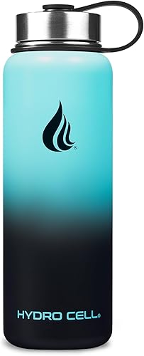Miniatura 3 de HYDRO CELL Botella de agua aislada de acero inoxidable con pajilla, para bebidas frías y calientes, termo deportivo de metal con tapa de rosca y
