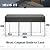 Metal Carport, 10x15FT Heavy Duty Steel Carport All-Weather with Galvanized Steel Roof & Heavy-Duty Anchor Rods for Pickup Trucks, Boats and Tractors