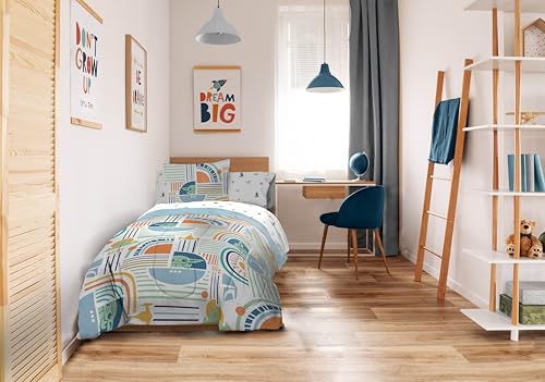 Image of Sunny Side Up Kids Comforter Set Includes Sheets and Pillow Covers - Soft and Cozy Bed Set for Stylish Room Decor, Multicolor - Star Wars Mandalorian, 5 Piece Twin Size Bedding