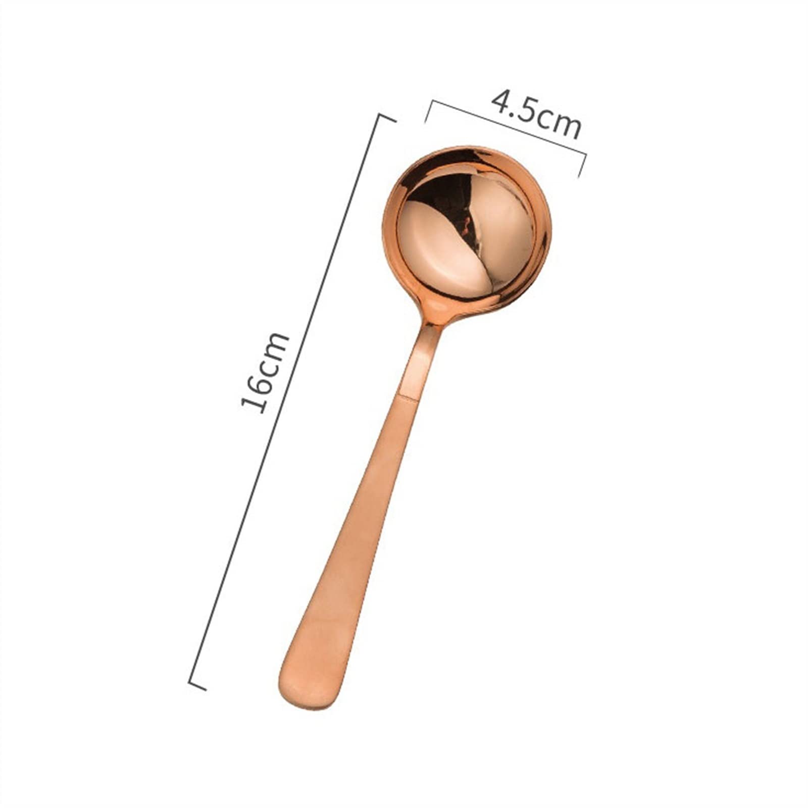 Cuillère à Soupe 2 pièces Cuillère Ronde Cuillère à Dessert Cuillère en Acier Inoxydable 304 épaissie de Haute qualité Cuillère à dîner(Gray)