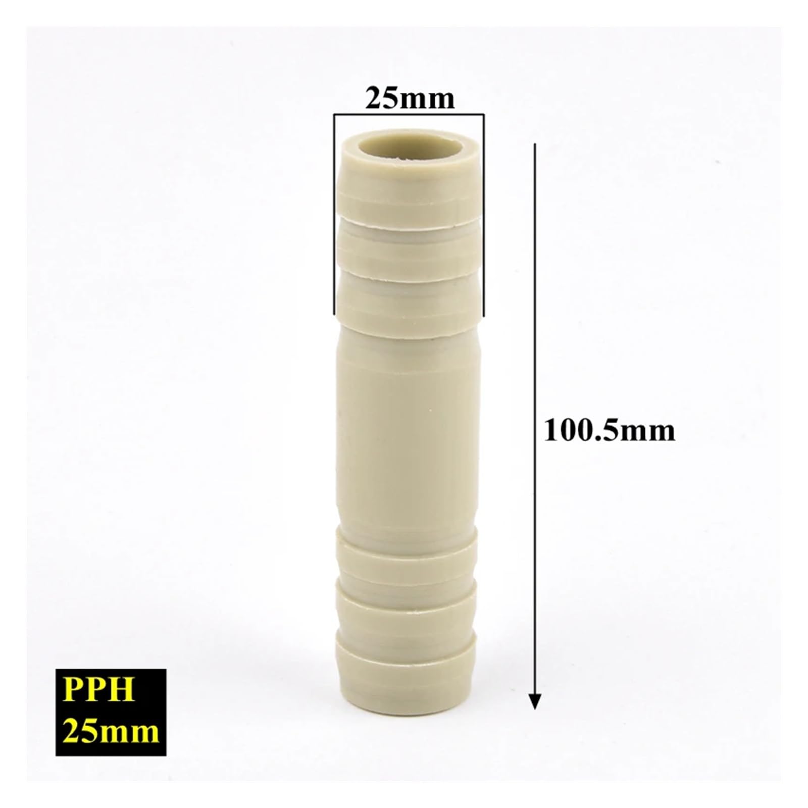 20~50mm UPVC/PPH Doppia Pagoda Dritto Attraverso Connettore Giardino Irrigazione Tubo acqua Giunto Acquario Serbatoio di Pesce Tubo(PPH 25mm,5 Pieces)