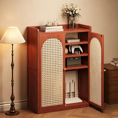 HEFJIAYCIQ Meuble De Rangement pour Routeur Wi-FI avec Étagères Réglables, Conception Favorisant La Gestion des Câbles Et La Ventilation, pour La Maison Et...