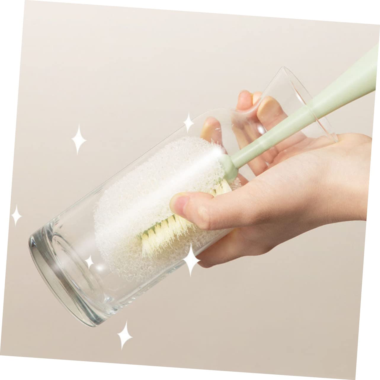 PACKOVE 3 Set Spazzola A Tazza Spazzola Per Bottiglie Per Bottiglie D'Acqua Per Bottiglie Portatile Multifunzionale Con Manico Per La 3 pezzi*3