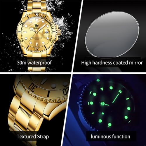 Image of OLEVS Watches for Men,Classic Luxury Big Face Men Watches, Silver Dress Stainless Steel Men Wrist Watch with Luminous Analog Relojes para Hombres
