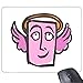 beatChong Goma Mousepad del Juego Alfombrilla de ratón Regalo ángel Abstracta Bosquejo de la Cara emoticonos en línea para chatear rectángulo Antideslizante