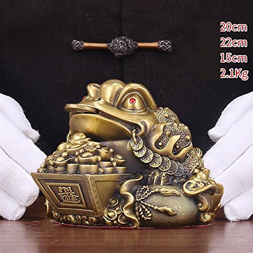 Crapaud Porte-Bonheur en Laiton de 15 cm pour Rompre la Monotonie d'une Décoration de Bureau - 3