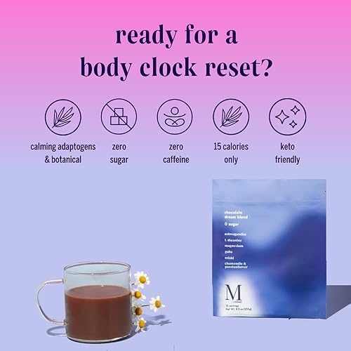 Miniatura 2 de Moment Chocolate Dream Mushroom Blend (Shark Tank) Alternativa de melatonina  Mejora el sueño  Bebida nocturna de chocolate caliente sin azúcar en