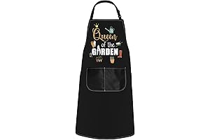 POFULL Gardening Apron – Queen of the Garden Apron Gardener's Gift