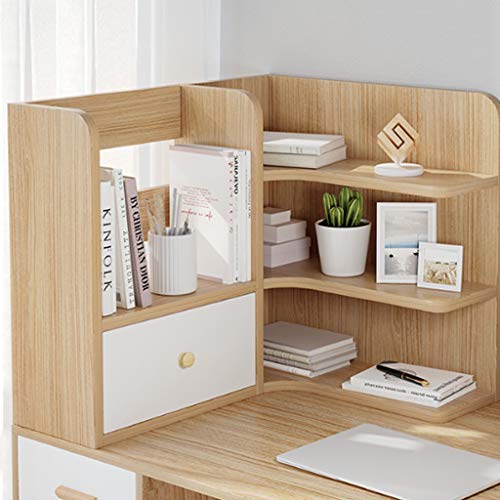 Zldctg Simple Desktop Storage Rack In Wood,Small Bookshelf Bookcase On Table With Display Shelf #TOP4