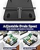 Kitsure Dish Drying Rack for Kitchen Counter, Stainless Steel Sink Organization and Storage Essentials with Cutlery Holder, Home and Appartment Decor, 12''W x 15.5''L, Black #3