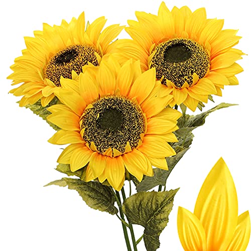 Sonnenblumen Girlande 3er Set - 2.3m Künstliche Blumen Für Deko
