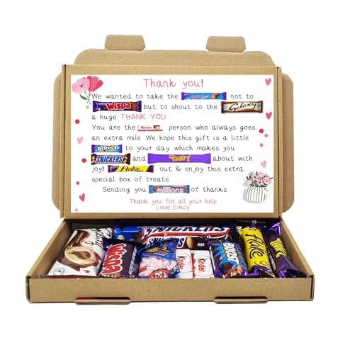 Personalised Thank You Poem Chocolate Gift Box Cover