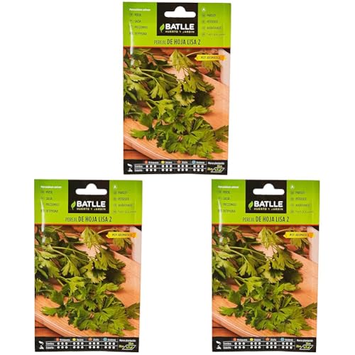 Semillas Batlle Perejil DE HOJA LISA 2 (Paquete de 3)