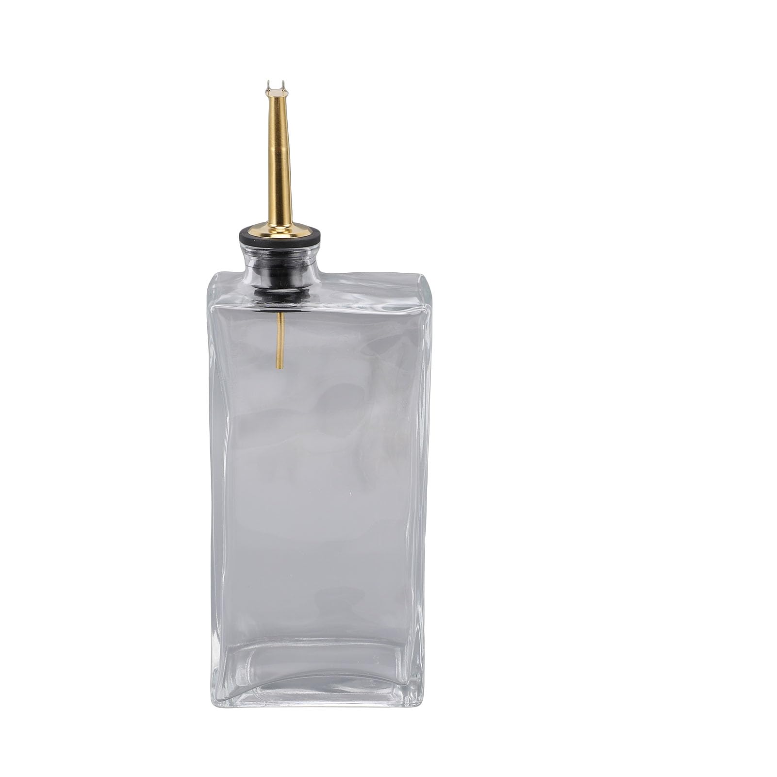 Generic Zestaw Szklanych Dozowników do Oleju i Octu 500 Ml z Nalewakiem i Etykietami do Gotowania w Domu (GOLD)