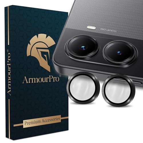 Image of ArmourPro Camera Lens Protector for Poco X7 Pro (6.7 Inches) Tough HD Individual Aluminum Alloy Rings 9H Camera Cover, Scratch-Resistant,Camera Lens Protection| Black, 1 Pack