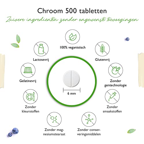 Chroom uit chroompicolinaat - Extra hoge dosis 500 mcg chroom per tablet - 365 tabletten - Geen ongewenste toevoegingen… - Image 5