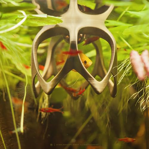Image of Betta Play Ground | Floating Hammock and Hiding Cave for Betta, Fish, Shrimp with Feeding Station - Swim-Through Aquarium Ornament and Tank Decoration (Bronze, Mini)