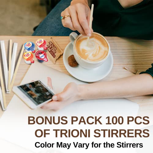Coffee Creamer Singles Variety Pack Bundle (108 Ct) Includes Delight Peppermint Mocha Coffee Creamer, French Vanilla Creamer Singles, Hazelnut Creamer Singles, And Original Creamer Singles Along With A Custom Trioni Stirrer! #TOP6