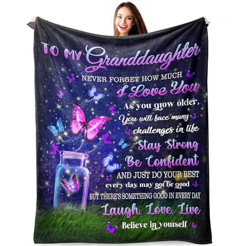 Granddaughter Gifts from Grandma Granddaughter Gifts Blanket Gifts for Granddaughter Great Granddaughter Gifts Granddaughter Gifts from Nana Birthday Gifts for Granddaughter Throw Blanket 60*50