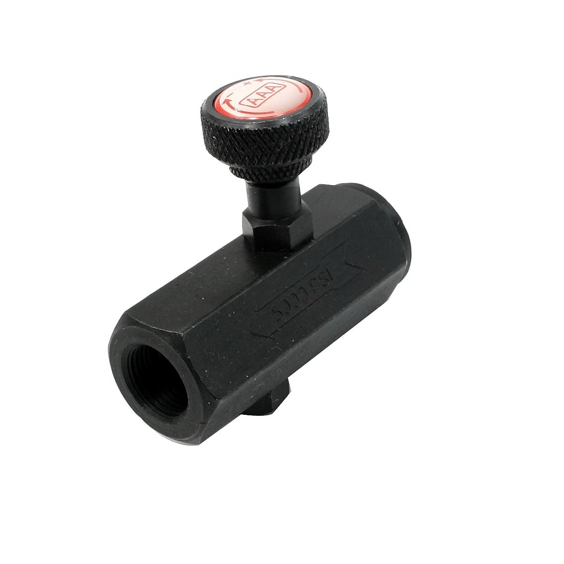Vanne à gaz pneumatique 3/8" PT mâle en métal noir clapet anti-retour mécanique