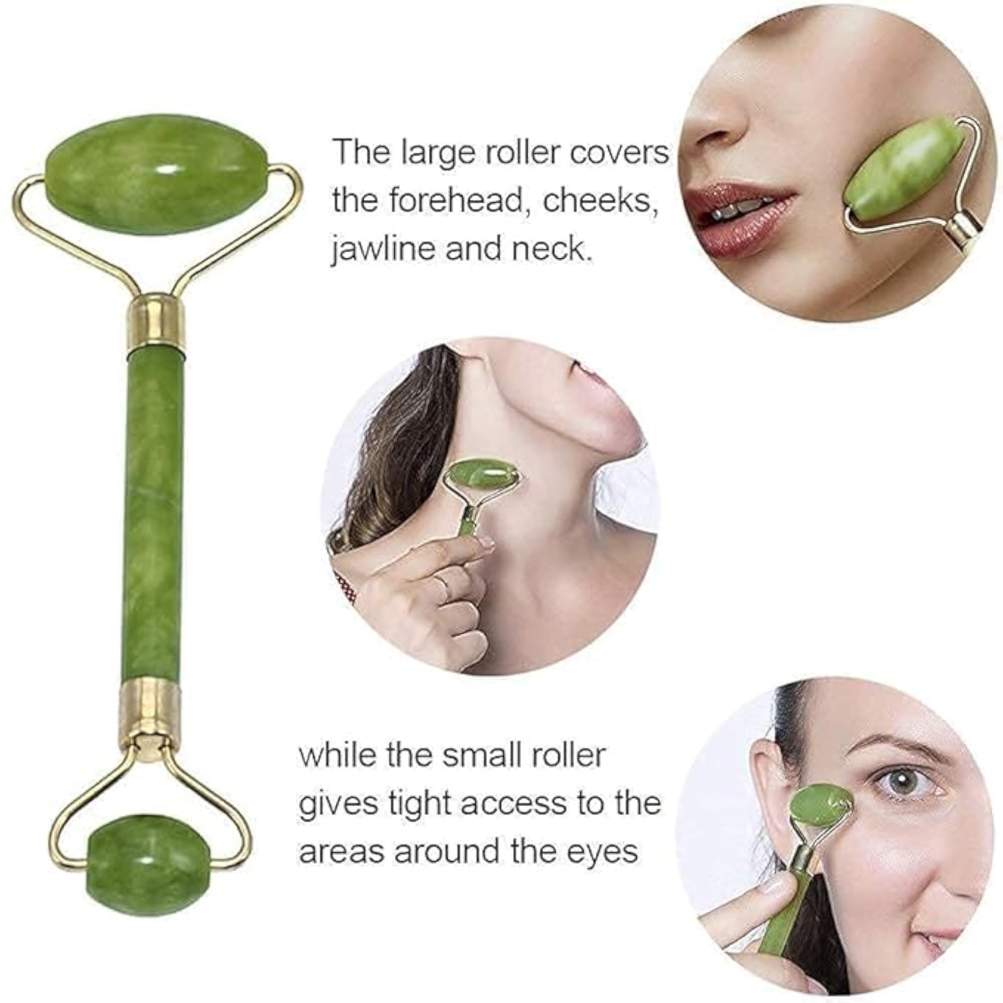 Facial Massager Jade Roller & Gua Sha Tool Set
