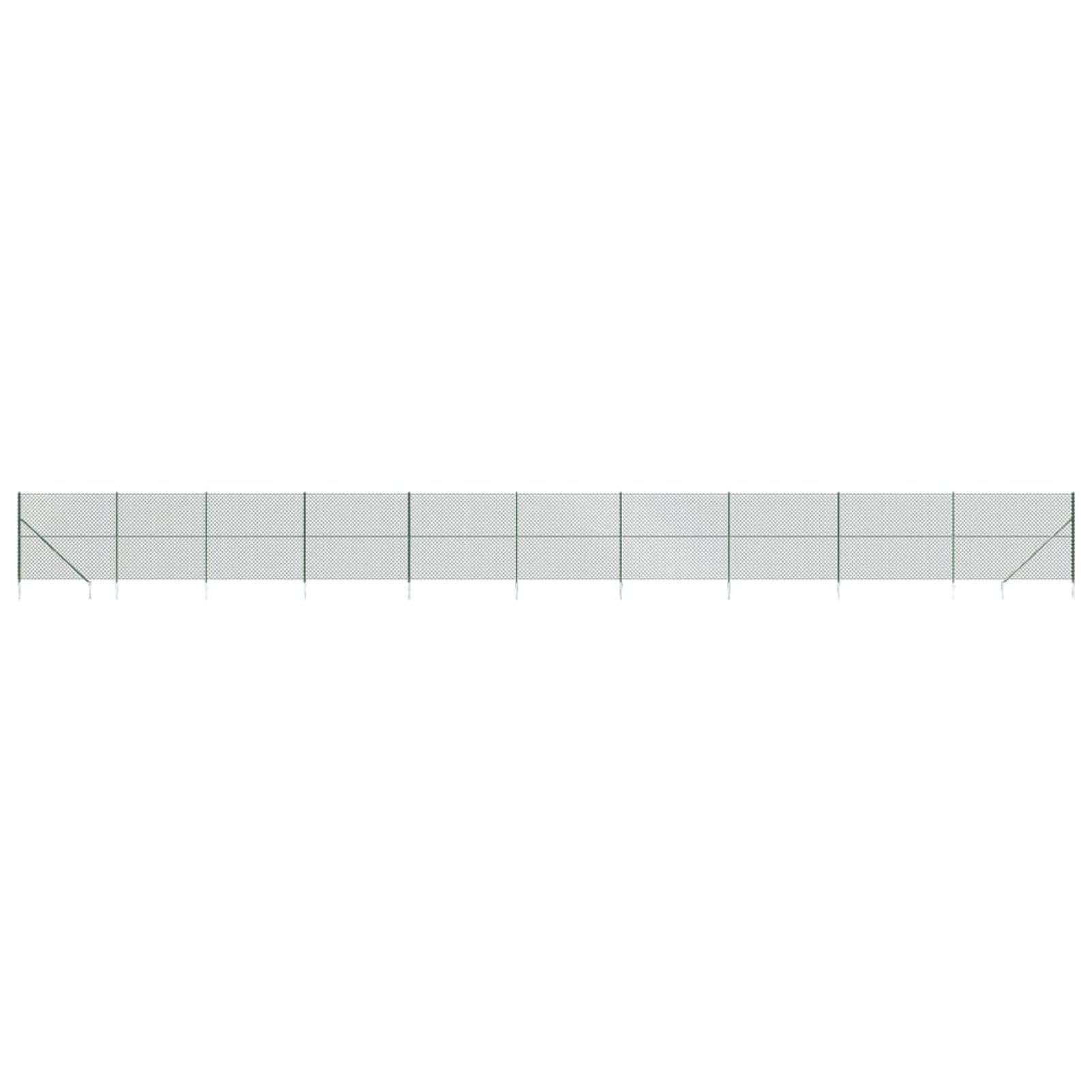 Cerca de Alambre con Pinchos de Anclaje Vallas de Jardin Vallas metalicas Malla Jardin Vallas para Jardin metalicas Exterior Verde 1,6x25 m - 153932