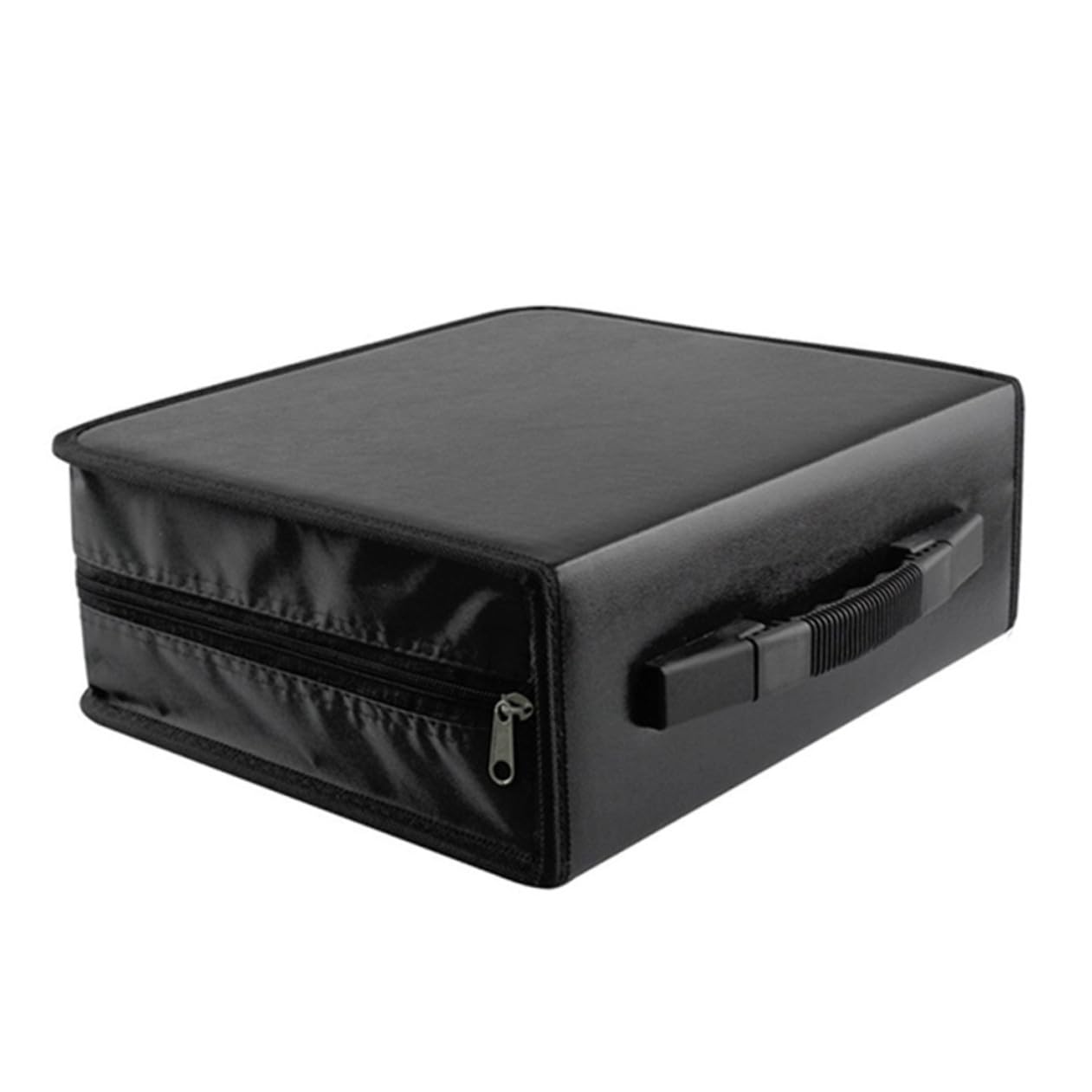 HOMSFOU Scatola CD Porta Album Dischi Dvd Custodia Borsa Organizer Trasporto Archiviazione Protezione Design Cerniera Contenitore Dischi