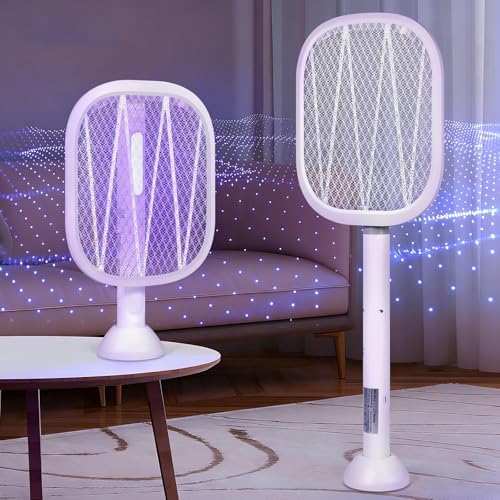 Raqueta Mosquitos Eléctrica, Matamoscas Electrico Recargable 4000...