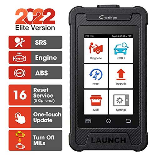 LAUNCH CRE305 Valise de Diagnostic Voiture OBD2 Scanner Système Moteur ABS, SRS,Lecteur de Code 5 Services de Réinitialisation Optionnelles, Outil d'analyse Android avec AutoVIN, Recherche DTC