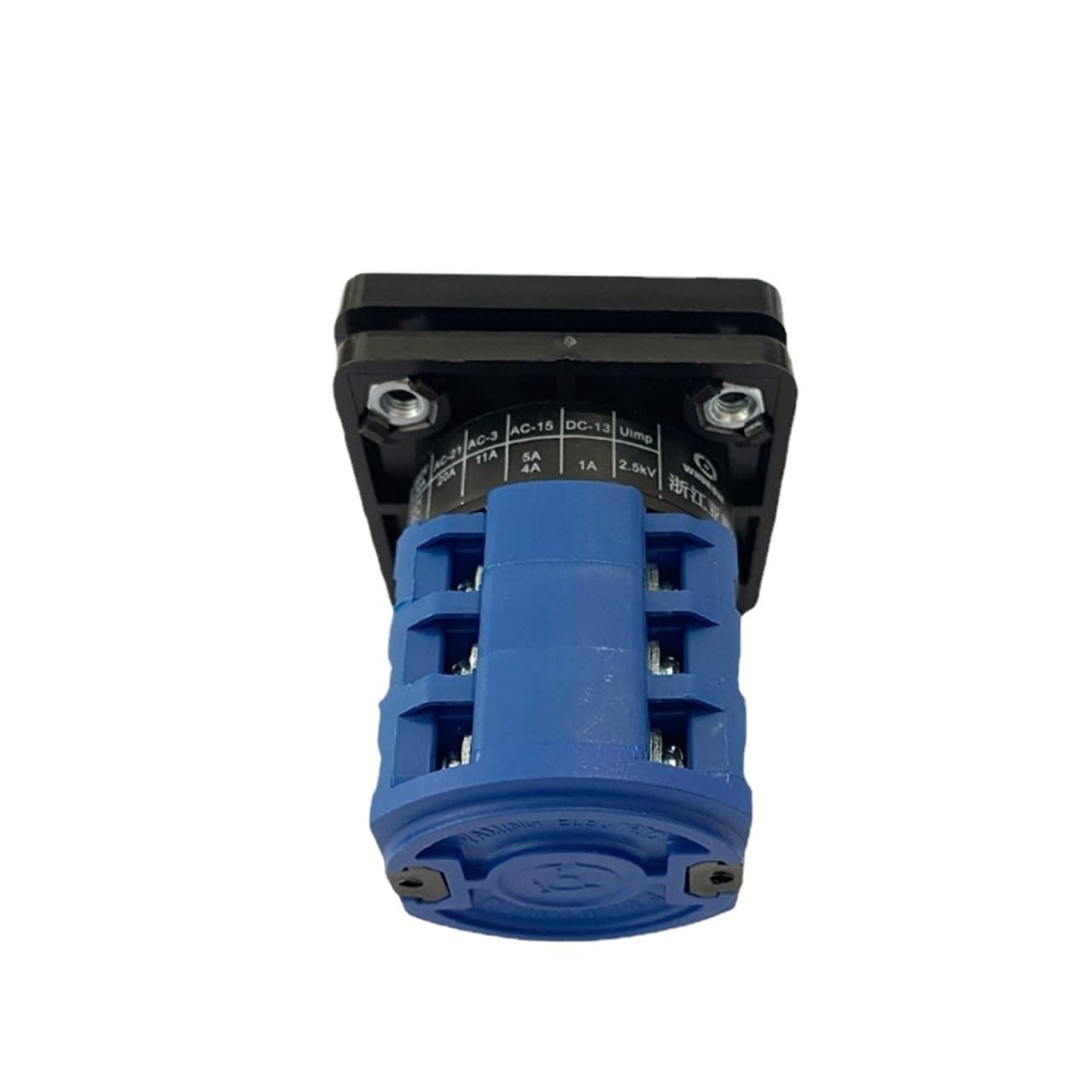 Commutateur à cames rotatif inverseur de source 1-0-2 et sélecteur tripolaire 48 mm