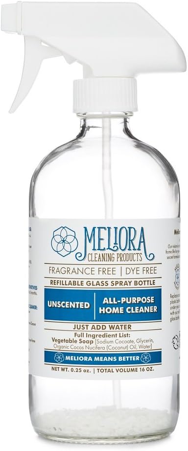 Meliora Cleaning Products All-Purpose Home Cleaner in - Refillable 16 oz. Glass Bottle