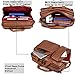 Vegan Leather Laptop Backpack Briefcase Hybrid 15.6 Inch Laptop Travel Backpack Hiking College Backpack for Men BC-04 (Brown)
