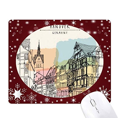 Tapis de souris Hanovre hivernal flocon de neige pour décorer votre bureau