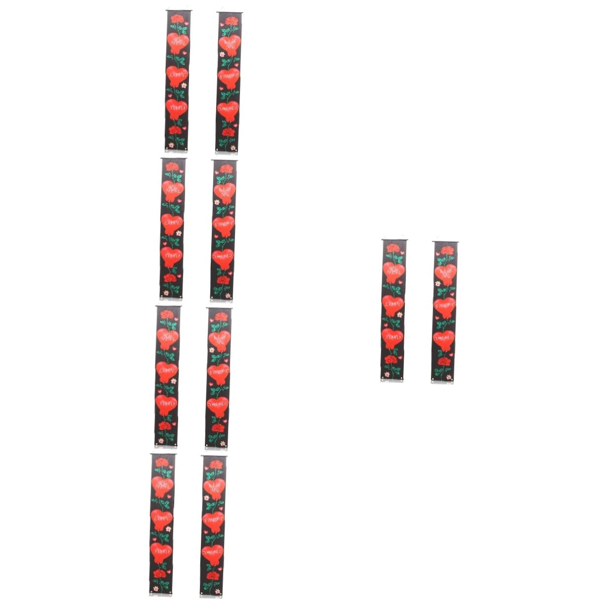 Alipis 5 Paare Couplets zum Valentinstag Abschlussball-Banner Zeichen geschenkideen valentinstag valentine decoration hochzeitsdeko Haustür Veranda Couplet Veranda Couplet Polyester