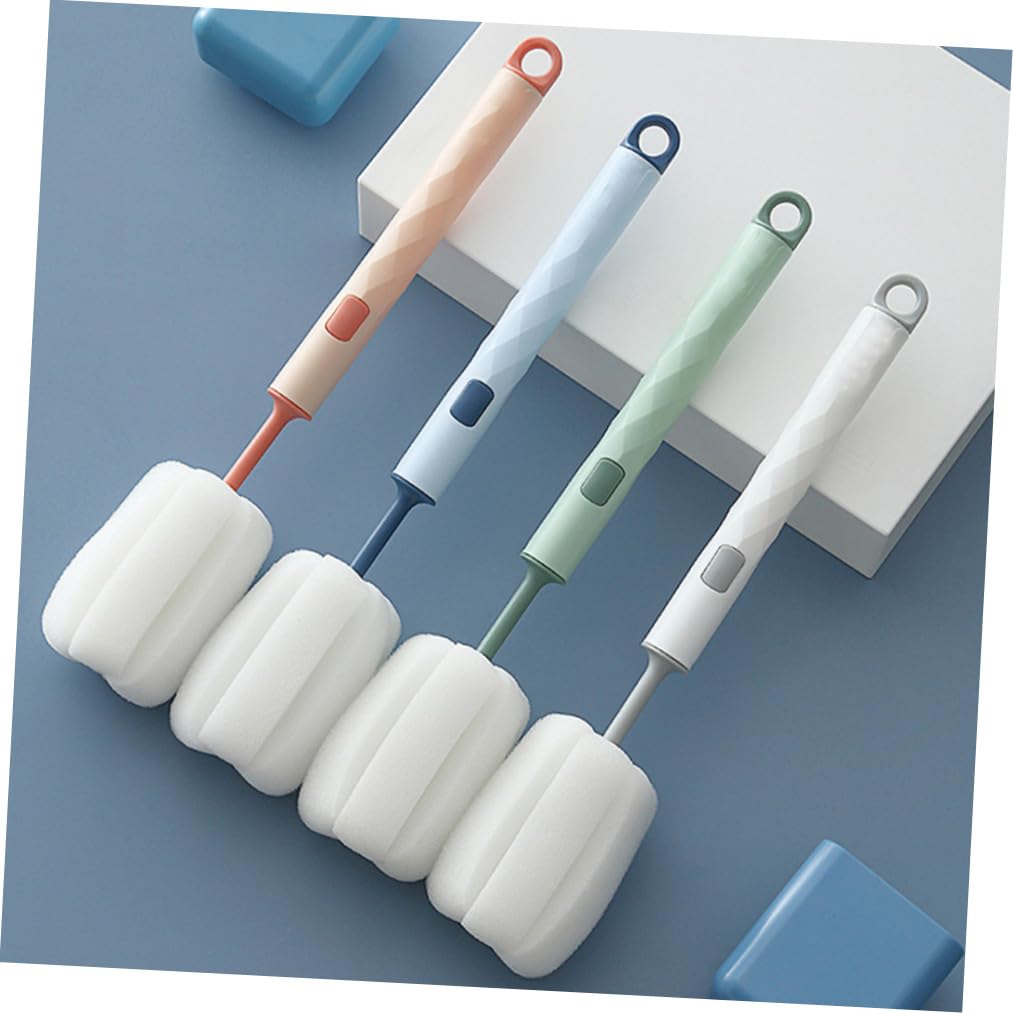 Healeved 3 Juegos De Cepillos De Esponja Desmontables para Biberones Mango De Cepillo para Limpiar Biberones 4 Unidades X 3
