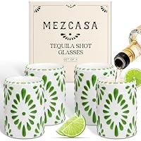 Amazon | MEZCASA タラベラ ショットグラス - 100%手作りセラミック