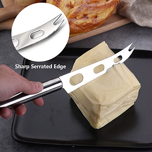 10-inch Cheese Knife - Cuts Soft & Semi Hard Types, Perfect for Slicing Butter, Pizza and Fruit - Kitchen Baking Tools Supplies — view 2