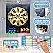 HMmagnets Large & Safe Magnetic Dart Board (Wooden Frame) for Kids & Adults - Fun Game for Up to 4 Players - Including 12 Colorful Darts + Dry Erase Score Board (2 Markers+Eraser) | Sturdy & Durable
