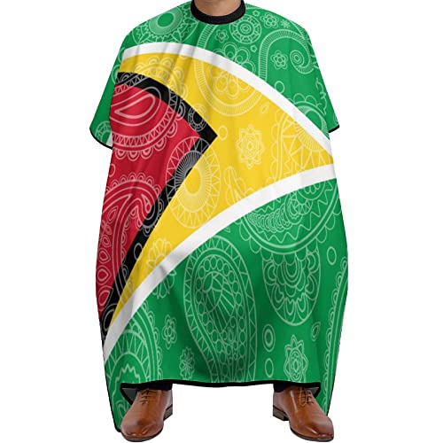 Guyana Paisley Flag Barber Cape Professional Hair Cutting Cape Hairdresser Apron for Men Women