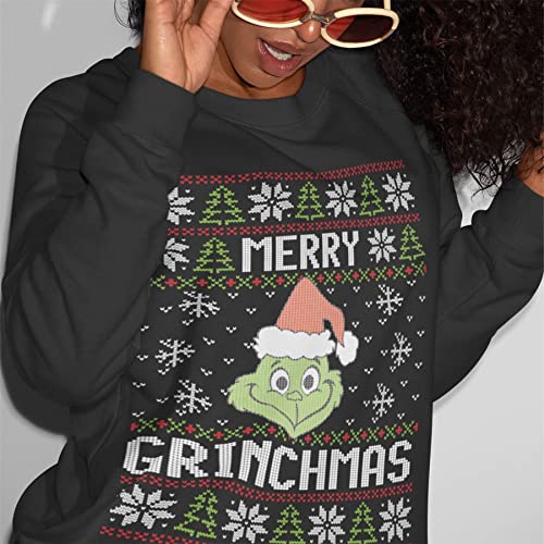 Printbox Originals Moletom Merry Grinch, moletom engraçado de Natal para mulheres e homens suéteres