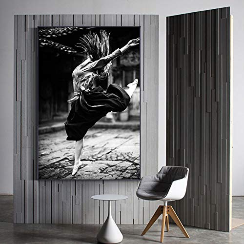 Peinture Mur Danse Fille KEBIA - Toile Ballet Élégante 50x70cm Sans Cadre