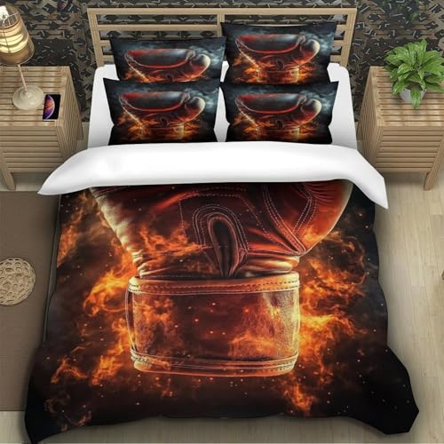 Housse de couette boxe microfibre inaltérable pour lit adulte