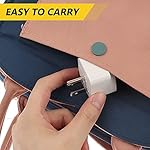 4 Pack Universal Adapter, Europe to US Plug Travel Adapters (White) - Image 5