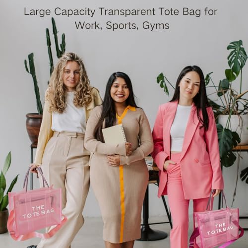Image of Clear Tote Bag Stadium Events Large Clear Purse for Women Transparent Crossbody Bag for Concert,Work,Beach,Sport