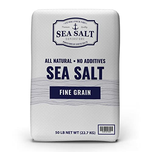 Bulk Sea Salt, Non Iodized and Kosher Fine Sea Salt for Commercial Use, Food Grade, No Additives
