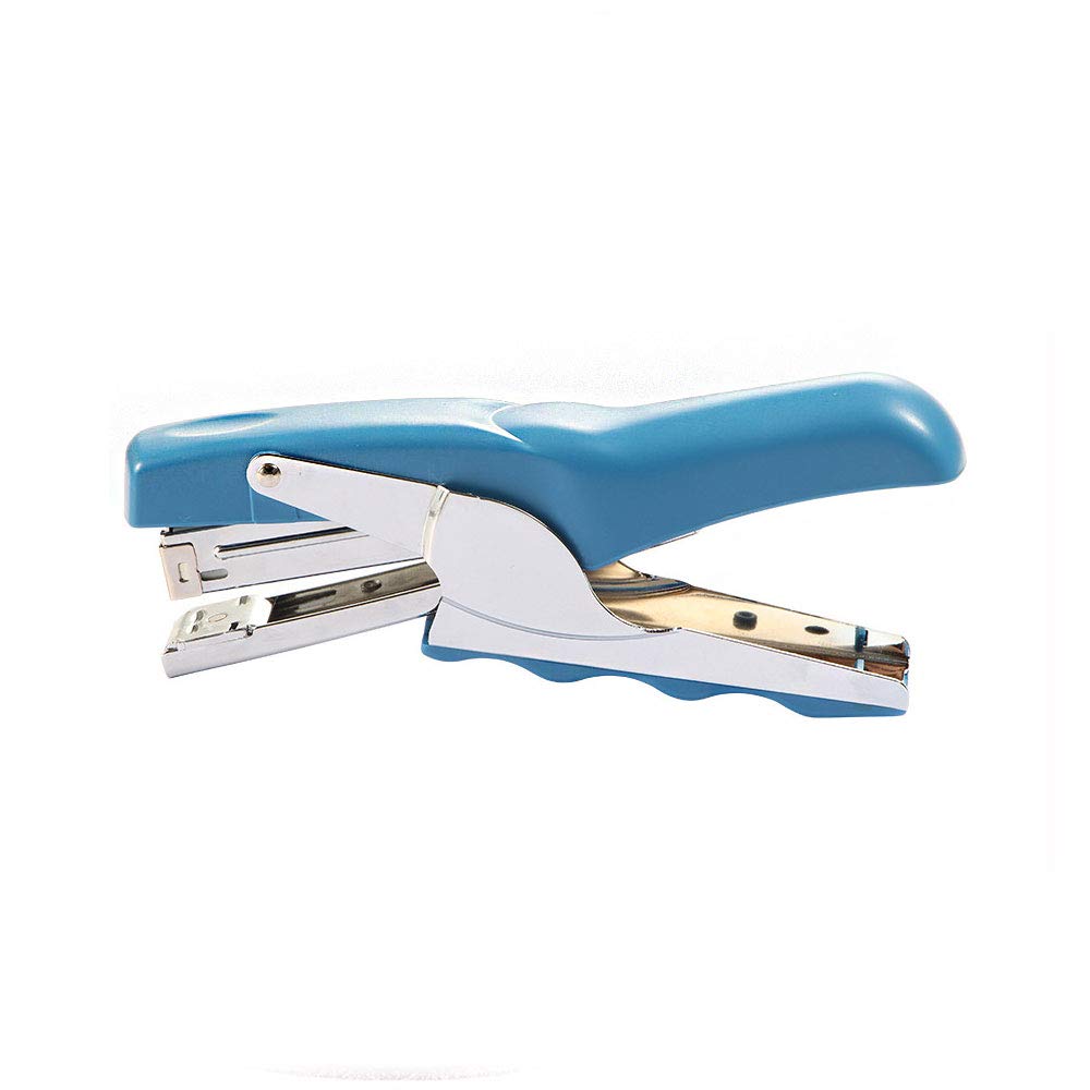 Hand Held Stapler, Plier Stapler, 25 Sheets Capacity for Office School Home Blue