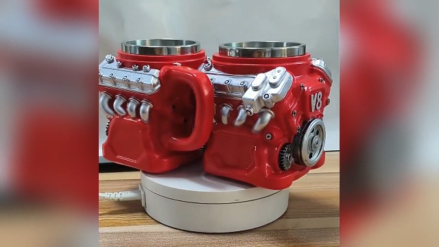 Amazon.com | V8 Engine Coffee Mug, Car Engine Themed Coffee Mug