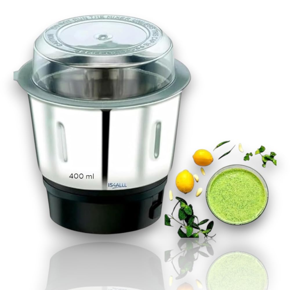 Indianstore4all Heavy Quality Chutney Jar (400 ml) Suitable for Preethi mixer Grinder (Stainless steel) Pack Of 1-picture-28