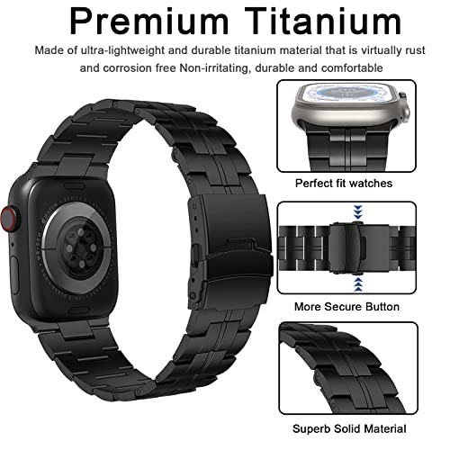 Miimall Titanium Strap for Apple Watch Ultra 2/Ultra 49mm, Series 10 46mm, Series 9/8/7 45mm, Series SE/6/5/4 44mm - Image 3