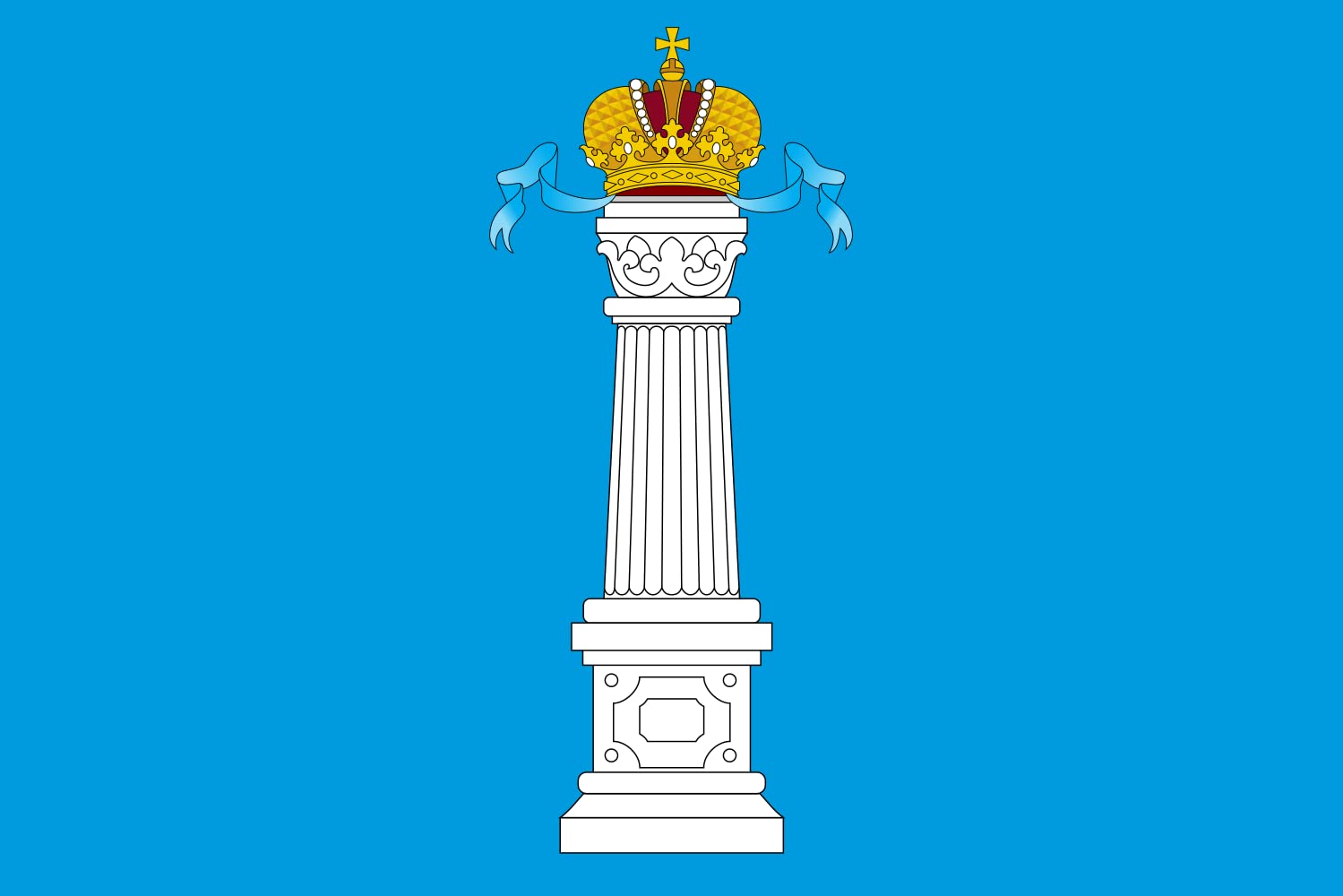 Drapeau Oblast d Oulianovsk paysage avec finitions haut de gamme et bords renforcés